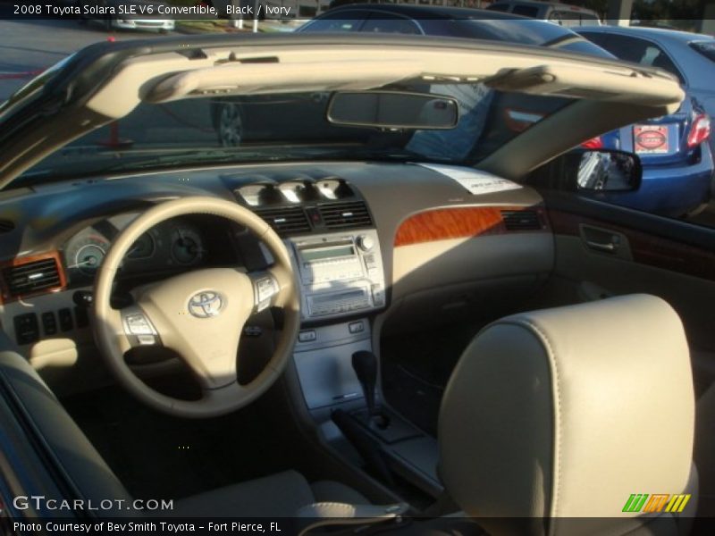 Black / Ivory 2008 Toyota Solara SLE V6 Convertible