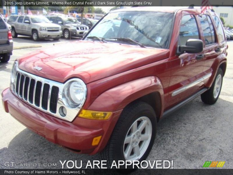 Inferno Red Crystal Pearl / Dark Slate Gray/Light Slate Gray 2005 Jeep Liberty Limited