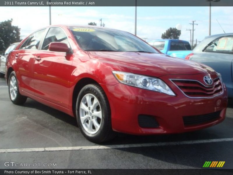 Barcelona Red Metallic / Ash 2011 Toyota Camry LE