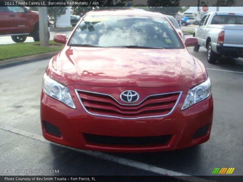 Barcelona Red Metallic / Ash 2011 Toyota Camry LE