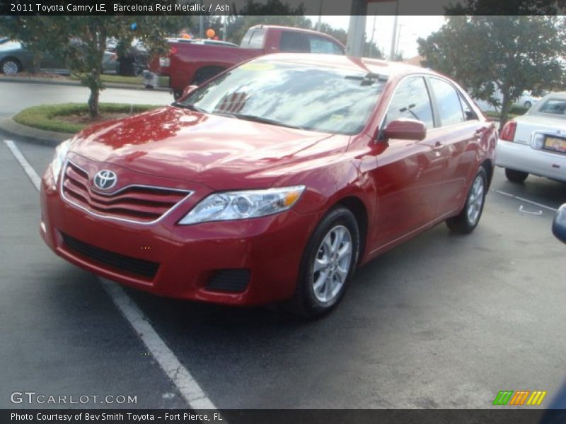 Barcelona Red Metallic / Ash 2011 Toyota Camry LE