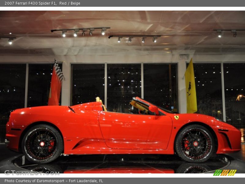 Red / Beige 2007 Ferrari F430 Spider F1