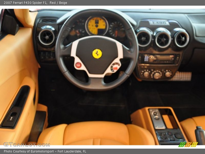 Red / Beige 2007 Ferrari F430 Spider F1