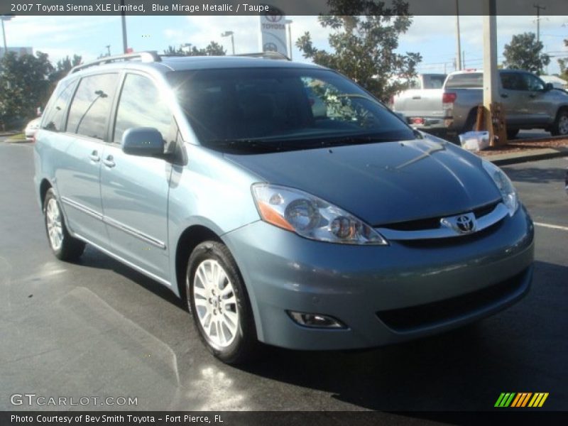 Blue Mirage Metallic / Taupe 2007 Toyota Sienna XLE Limited