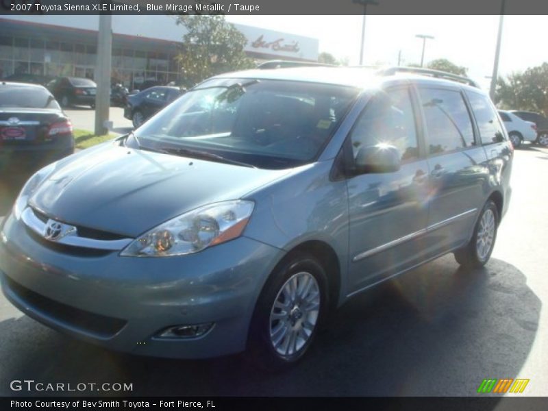 Blue Mirage Metallic / Taupe 2007 Toyota Sienna XLE Limited