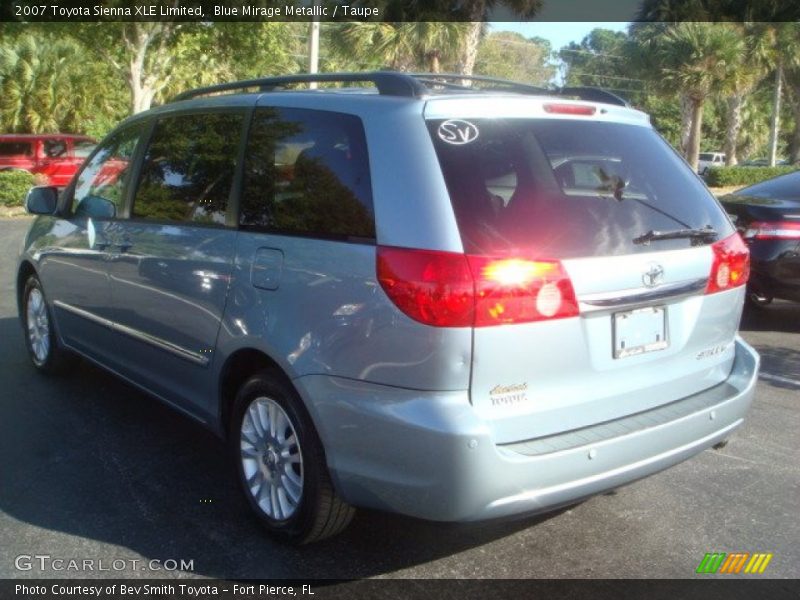 Blue Mirage Metallic / Taupe 2007 Toyota Sienna XLE Limited