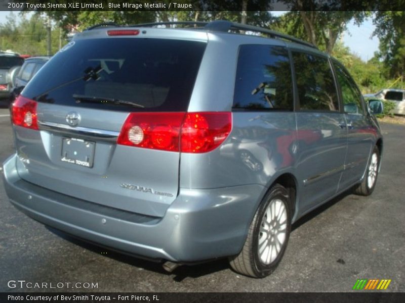 Blue Mirage Metallic / Taupe 2007 Toyota Sienna XLE Limited