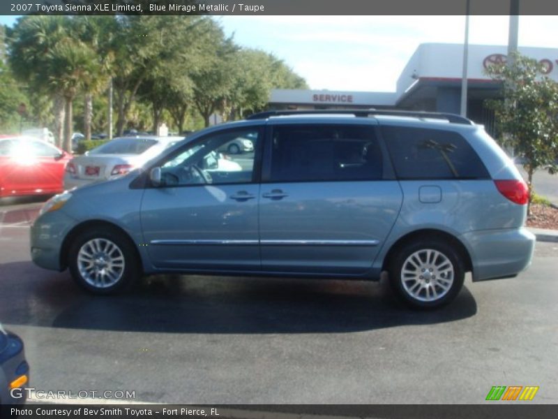Blue Mirage Metallic / Taupe 2007 Toyota Sienna XLE Limited