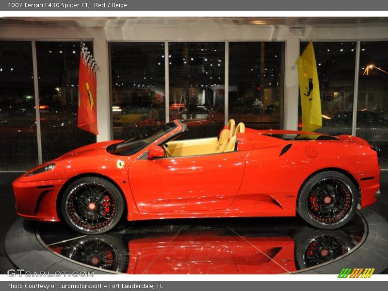Red / Beige 2007 Ferrari F430 Spider F1