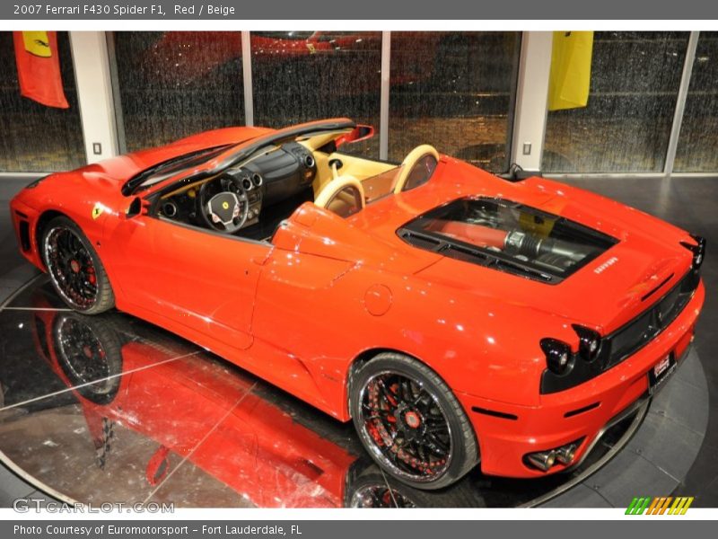 Red / Beige 2007 Ferrari F430 Spider F1