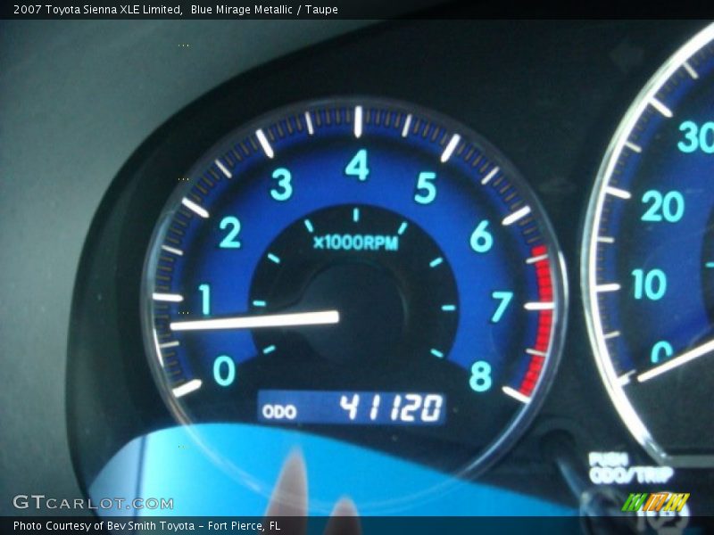 Blue Mirage Metallic / Taupe 2007 Toyota Sienna XLE Limited