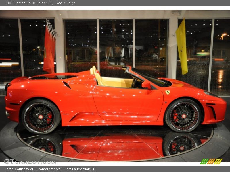 Red / Beige 2007 Ferrari F430 Spider F1