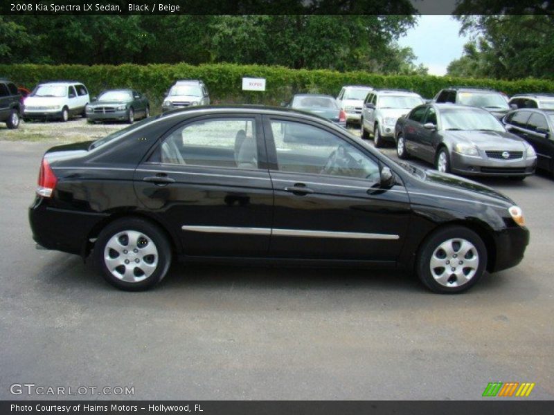 Black / Beige 2008 Kia Spectra LX Sedan