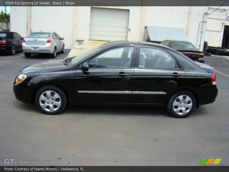 Black / Beige 2008 Kia Spectra LX Sedan