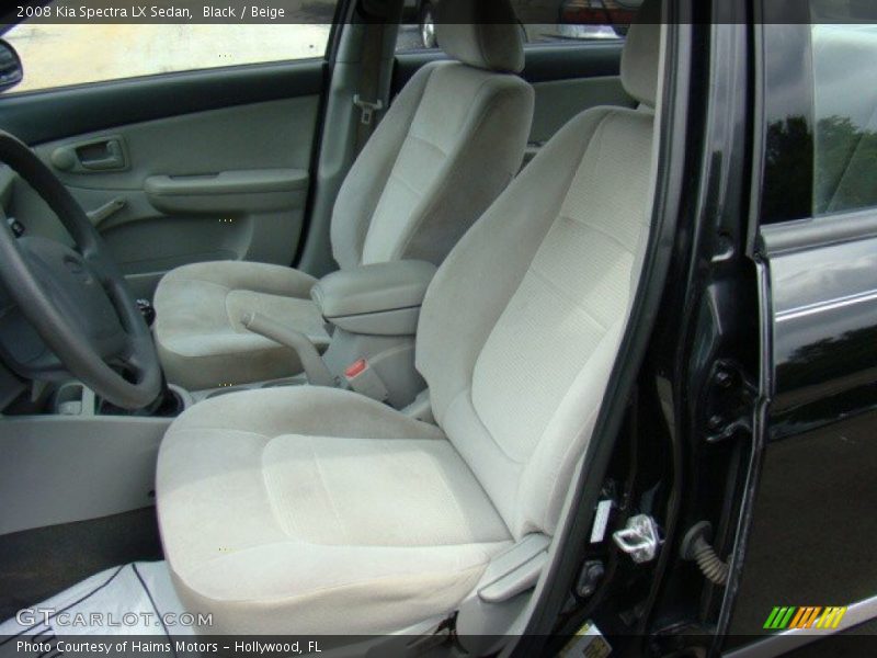 Black / Beige 2008 Kia Spectra LX Sedan