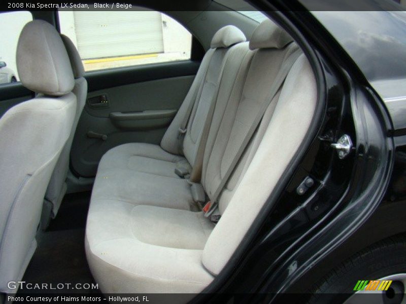 Black / Beige 2008 Kia Spectra LX Sedan