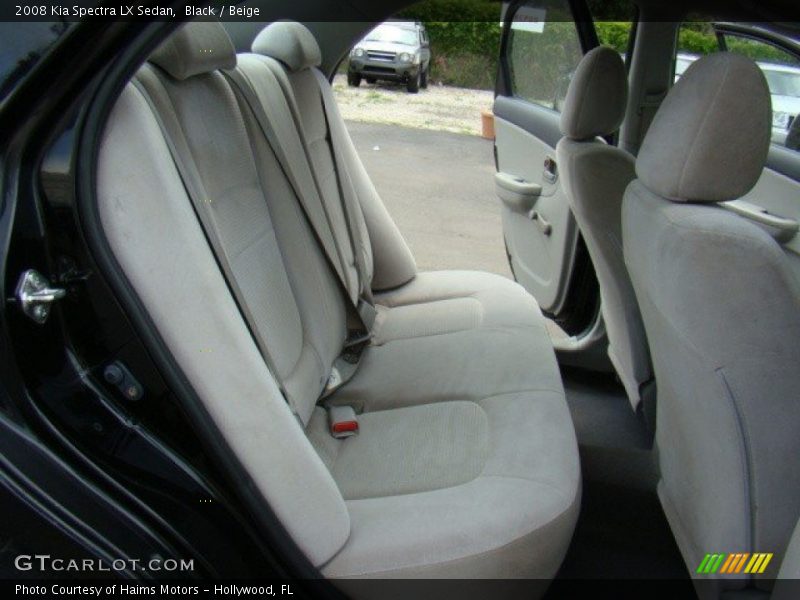 Black / Beige 2008 Kia Spectra LX Sedan
