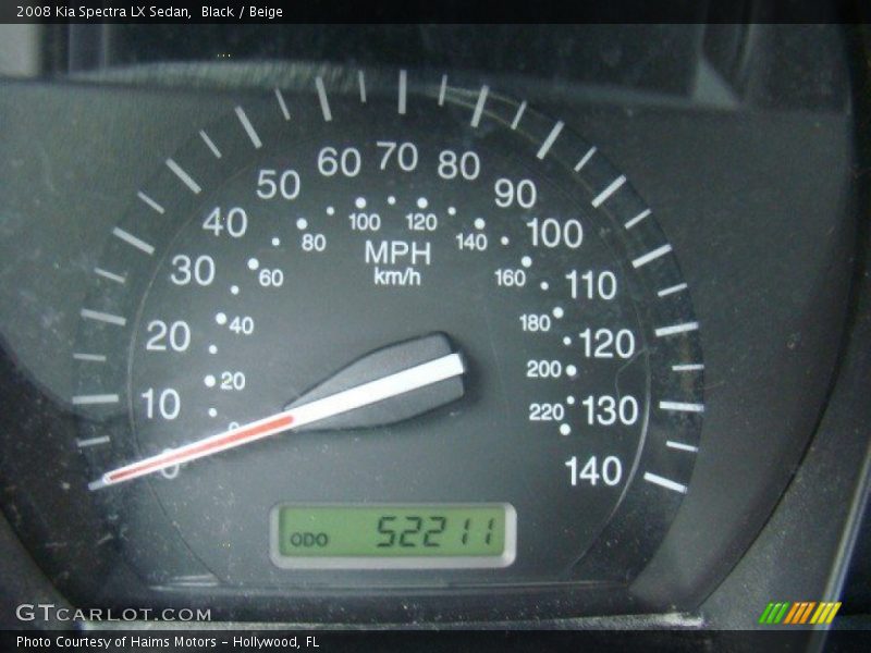 Black / Beige 2008 Kia Spectra LX Sedan