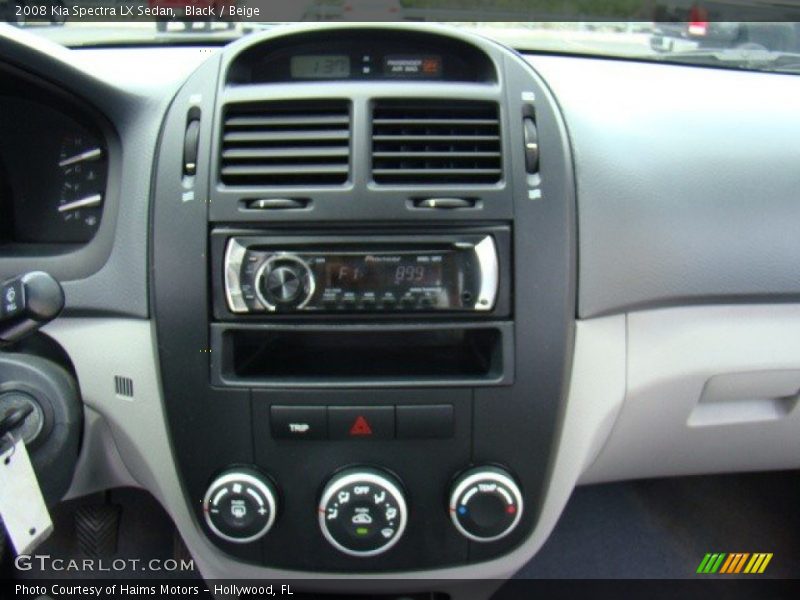 Black / Beige 2008 Kia Spectra LX Sedan