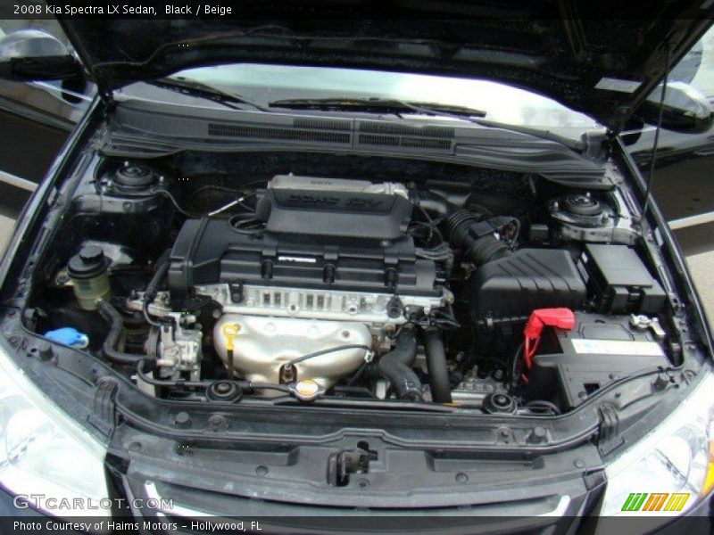 Black / Beige 2008 Kia Spectra LX Sedan