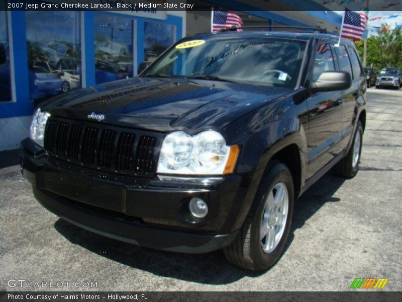 Black / Medium Slate Gray 2007 Jeep Grand Cherokee Laredo