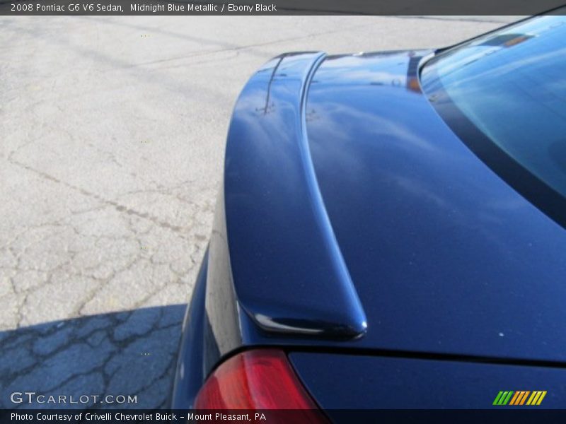 Midnight Blue Metallic / Ebony Black 2008 Pontiac G6 V6 Sedan