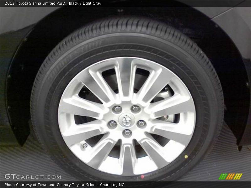 Black / Light Gray 2012 Toyota Sienna Limited AWD