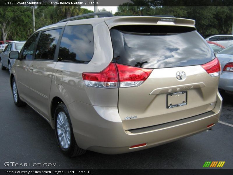 Sandy Beach Metallic / Bisque 2012 Toyota Sienna XLE