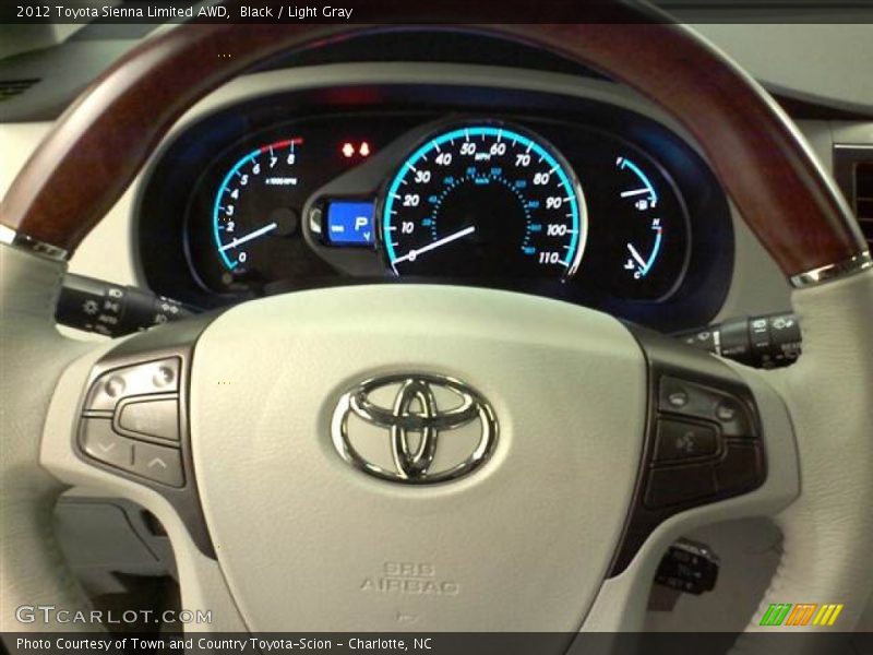 Black / Light Gray 2012 Toyota Sienna Limited AWD