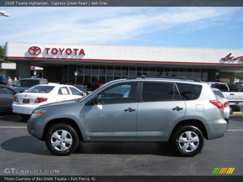 Cypress Green Pearl / Ash Gray 2008 Toyota Highlander