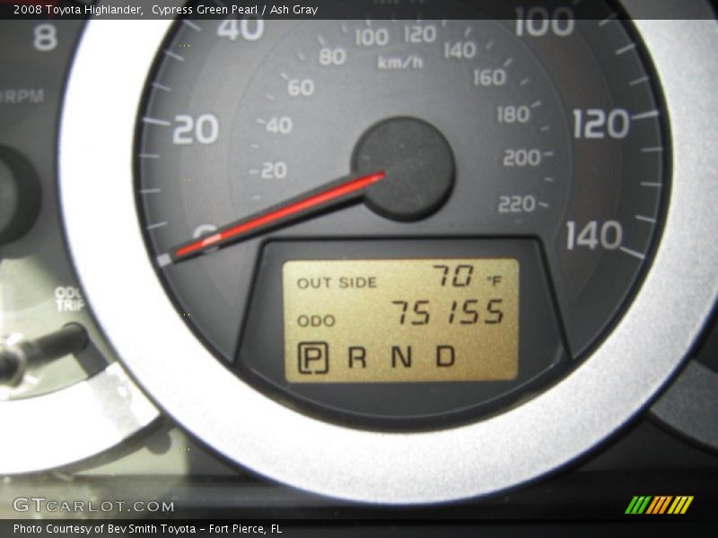 Cypress Green Pearl / Ash Gray 2008 Toyota Highlander