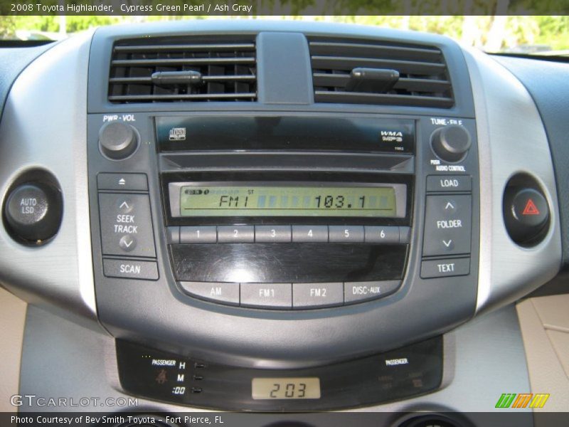 Cypress Green Pearl / Ash Gray 2008 Toyota Highlander