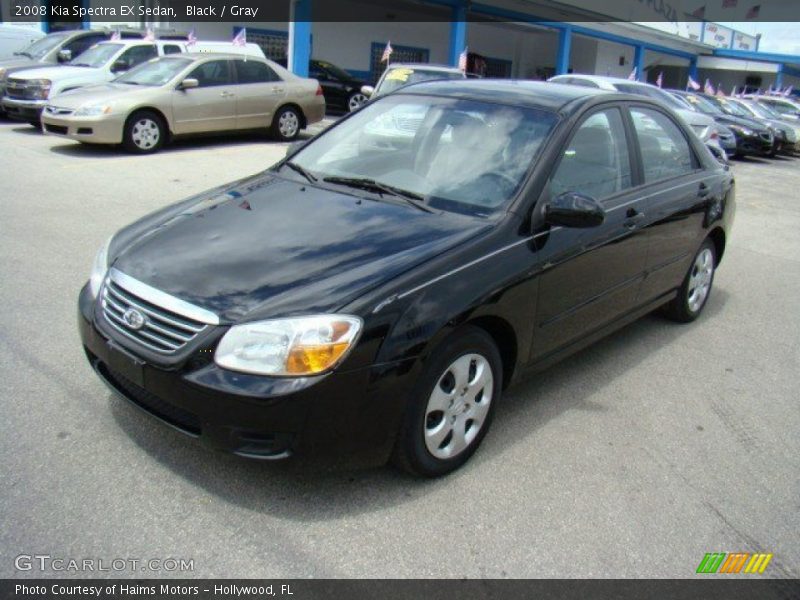 Black / Gray 2008 Kia Spectra EX Sedan