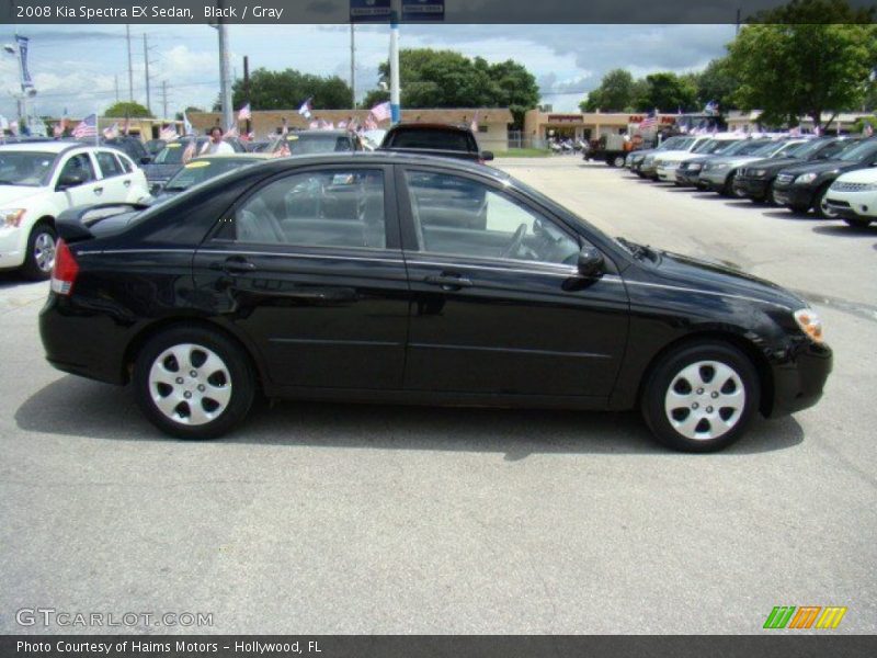 Black / Gray 2008 Kia Spectra EX Sedan