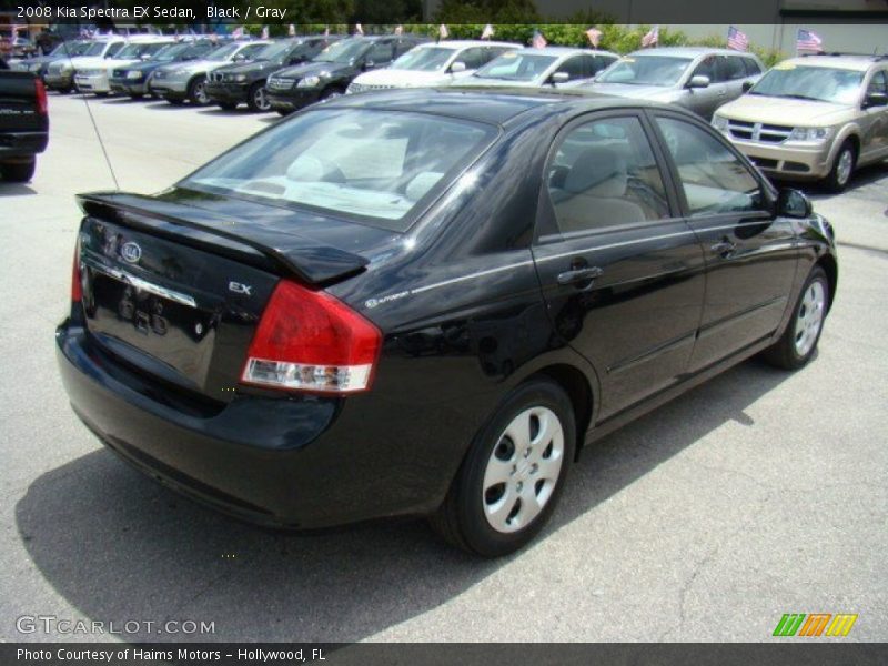 Black / Gray 2008 Kia Spectra EX Sedan