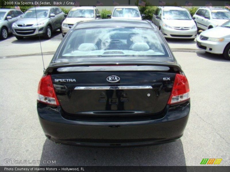 Black / Gray 2008 Kia Spectra EX Sedan