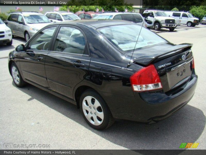 Black / Gray 2008 Kia Spectra EX Sedan
