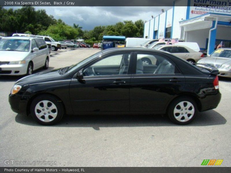 Black / Gray 2008 Kia Spectra EX Sedan