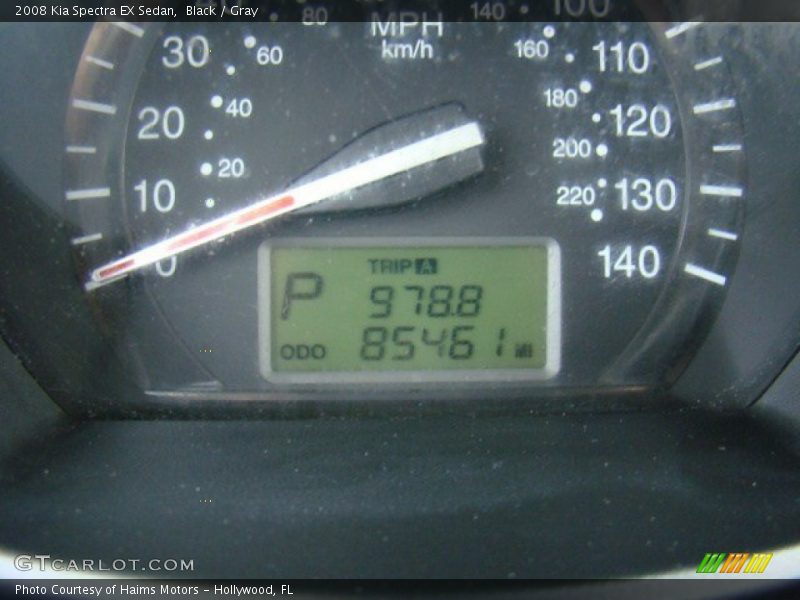 Black / Gray 2008 Kia Spectra EX Sedan