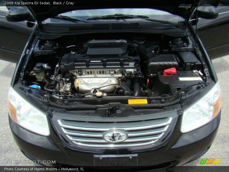Black / Gray 2008 Kia Spectra EX Sedan