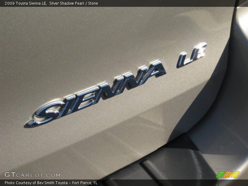 Silver Shadow Pearl / Stone 2009 Toyota Sienna LE