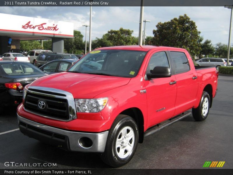 Radiant Red / Graphite Gray 2011 Toyota Tundra CrewMax