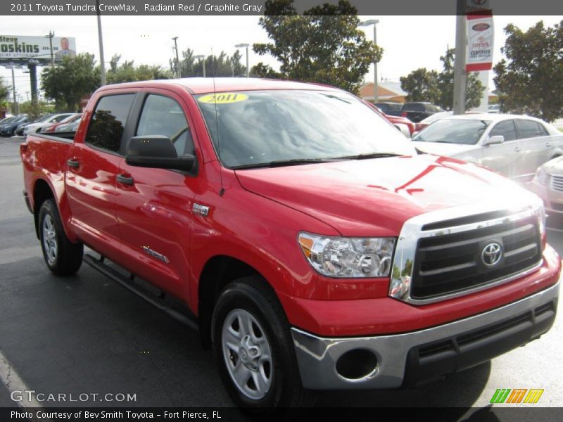 Radiant Red / Graphite Gray 2011 Toyota Tundra CrewMax