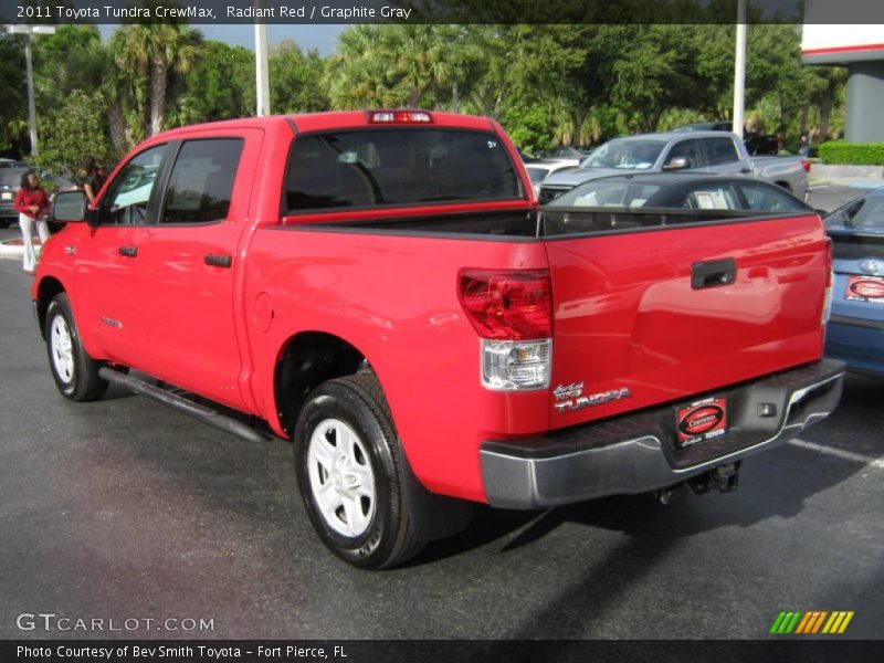 Radiant Red / Graphite Gray 2011 Toyota Tundra CrewMax