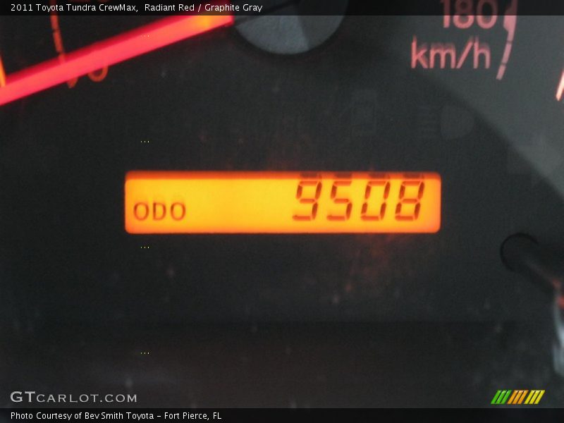 Radiant Red / Graphite Gray 2011 Toyota Tundra CrewMax