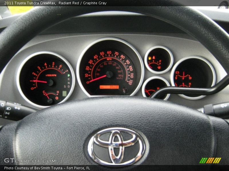 Radiant Red / Graphite Gray 2011 Toyota Tundra CrewMax
