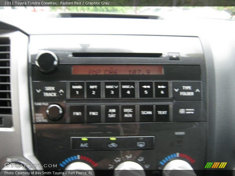 Radiant Red / Graphite Gray 2011 Toyota Tundra CrewMax
