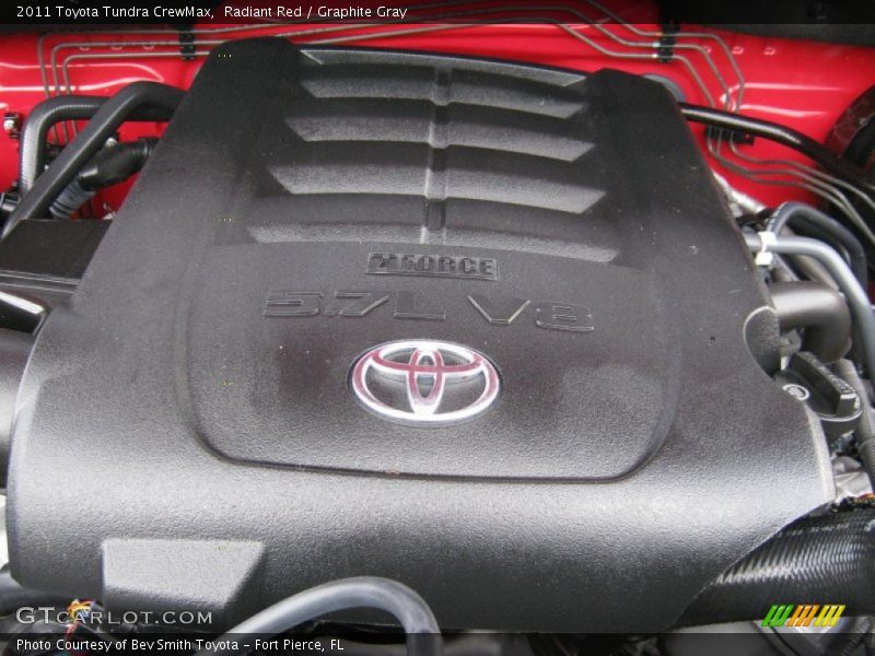Radiant Red / Graphite Gray 2011 Toyota Tundra CrewMax