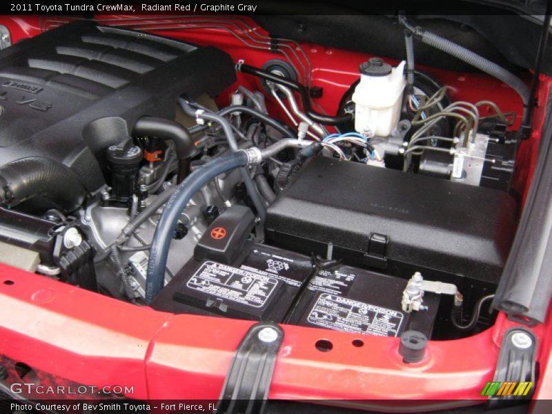 Radiant Red / Graphite Gray 2011 Toyota Tundra CrewMax