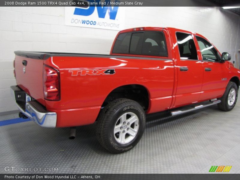 Flame Red / Medium Slate Gray 2008 Dodge Ram 1500 TRX4 Quad Cab 4x4